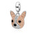 Rose Gold Dog Head Charms 925 Sterling Silver Dog Paw Print Animal Charm Fits Bracelet