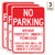 No Parking Without Property Owners Permission Sign Violators Will Be Towed at Vehicle Owners Expense 3 Pack 14 x 10 Inches _40 Rust Free Aluminum Reflective Sign UV ProtectedWeather ResistantW