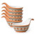 DOWAN Dipping Sauce Dish - Dipping Bowls 3 oz Soy Sauce Serving Dishes with Handle Bohemian Style Dip Serving Bowls for Condiment Appetizer Sushi Ceramic Chip and Dip Bowls Set of 6 Orange