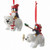 Kurt Adler Polar Bear with Penguin Christmas Ornaments 2 Assorted