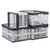 Ponpong Plastic Flat Crate Storage Collapsible Crate Deep Grey White Deep Grey 4 Packs