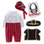 Mays Baby Baby Boy Captain Baby Clothing Cap Pirate Costume Role-Playing Jumpsuit Suit
