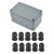 Nineleaf 1PK Junction Box 181x111x100mm and 10 Piece M20x1_5 Black Compression Cable Glands IP66 Waterproof for Outdoor Use