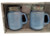 Mason Jar Salt and Pepper Shaker - Milk Glass Blue
