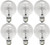 GE Lighting 12980 40-Watt 410-Lumen G25 Globe Light Bulbs, Crystal Clear, 6-Pack