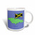 3dRose Flag and Map of The Commonwealth of Jamaica with Waving Jamaican Flag Mug 11-Ounce