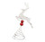 The Bridge Collection Distressed White Metal Deer Tree Topper