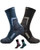Mens Hiking Socks Outdoor Work Boot Socks w Anti-Odor-Blister Moisture Wicking Germanium   Coolmax All Season 2 pairs