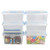 Joyeen Plastic Latching Storage Containers 6 Pack Storage Bins