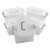 Parlynies Clear Storage Bins with White Lids Latching Plastic Storage Bins 6 Pack