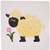 3dRose LLC 8 x 8 x 0.25 Inches Mouse Pad, Image of Baby Sheep Cartoon - (mp_174444_1)