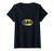 Womens Batman Retro Bat Logo Distressed V-Neck T-Shirt