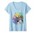 Womens DC Comics Justice League Sunset Beach Portrait V-Neck T-Shirt