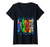 Womens DC Comics Justice League Panels V-Neck T-Shirt