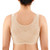 LAUDINE Womens Full Coverage Front Closure Wire Free Back Support Posture Bra Beige 32C