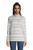 Lands End WMS Quarter Zip Fleece Pullover Neutral Fairisle Regular Large