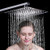 Large Square Rain Shower Head 304 Stainless Steel Ultra Thin Powerful High Pressure Top Spray Bathroom Rainfall Showerhead 12 inch