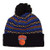 Mitchell   Ness New York Knicks Black Cuffed Jacked Beanie Hat with Pom Pom - NBA Cuff Winter Knit Cap