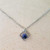Lapis Lazuli Silver Stainless Steel September Birthstone Pendant Necklace
