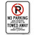 No Parking Sign Unauthorized Vehicles Will Be Towed Made Out of _040 Rust-Free Aluminum 12 x 16 IndoorOutdoor Use UV Protected and Fade-Resistant by My Sign Center