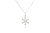 Dote Dainty Snowflake Pendant Genuine _925 Sterling Silver Necklace 16-18 Adjustable Chain