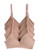Caramel Cantina 4 Pack V Neck Padded Bralette Adjustable Straps SM 4PK Caramel