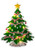 Sienna Lighted Holographic Christmas Tree Window Silhouette Decoration, 12.5"