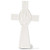 First Communion Chalice and Bread 6 x 4 White Porcelain Table Top Cross