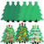 Elcoho 12 Kits DIY Foam Christmas Tree for Making Crafts Tree Including Foam Christmas Tree Assortment Christmas Foam Stickers Accessory for Fun Home Activities