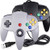 2 Pack USB Wired N64 Controller suily Classic N64 PC Gamepad Joystick Controller for Windows PC MAC Linux Raspberry Pi 3 BlackGray