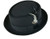 Differenttouch Mens Wool Felt Round Top Porkpie Pork Pie Short Brim Fedora Hats WFeather S Black