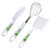 Curious Chef TCC50215 3 Piece Tool, Child, Green/White Baking Set