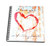 3dRose db-27993-1 Abstract Vintage I Love You Drawing Book 8 by 8-Inch