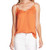 Vince Camuto Womens Satin Ruffled Camisole Top Orange XL