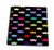 3dRose db-56657-1 Colorful Rainbow Mustache Pattern on Black Aka Multicolored Multicolor Ironic Hipster Mustaches Drawing Book 8 by 8-Inch