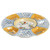 Fitz and Floyd Chip   Dip Serving Bowl 13_75 Multicolor