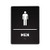 Men Restroom Identification Sign - ADA Compliant Bathroom Sign Raised Icons Raised Braille Brushed Black TCO Inspection Certified 6W x 8H - by GDS