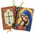 Madonna and Child Mother's Embrace Icon Cloth Tapestry Rosary Pouch, 5 3/8 Inch