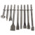 BTSHUB Pneumatic Chisel Set 9pcs Air Hammer Punch Chipping Bits Hammer Drill Tool for Tile Masonry Concrete Brick Stone Work