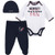 NFL Houston Texans Boys BODYSUIT FOOTED PANT AND CAP Team Color 0-3M 3 piece