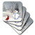 3dRose CST-18581-3 Cardinal and Snowman in Winter Ceramic Tile Coasters Set of 4