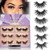 SWINGINGHAIR Lashes 25mm Mink Eyelashes Mink Lashes 25mm Pack Wispy Lashes Dramatic Eyelashes Mink 3D Fake Eyelashes for Women 6 Pairs 3 StylesFancy