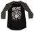 ACDC Hells Bells 34 Sleeve Raglan Graphic T-Shirt Medium