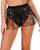 iHeartRaves Starlight Lover Open-Front Mesh Mini Skirt Black Medium