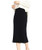 Womens Stretchy Knit Midi Pencil Skirt Bodycon Skirts with Elastic Waist Band and Slit Black