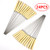 SZBAIDEKJ 24pcs Barbecue Skewers Marshmallow Roasting Sticks Wooden Handle Meat Hot Dog Fork for BBQ Camping Cookware Campfire Grill Cooking Camping Picnic, Stainless Steel,12 inches