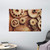Ambesonne Industrial Tapestry Inside The Clocks Theme Gears Mechanical Device Image in Steampunk Style Print Wall Hanging for Bedroom Living Room Dorm 60 W X 40 L Inches Cinnamon