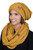 Oversized Beanie   Infinity Scarf - Mustard