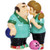 Westland Giftware Mwah Magnetic Bowlers Salt and Pepper Shaker Set, 4-Inch