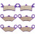 Brake Pads ECCPP Automotive Replacement Front and Rear Carbon Fiber Brake Pads for 2003-2008 Polaris 500 Sportsman 4X4 HO EFI